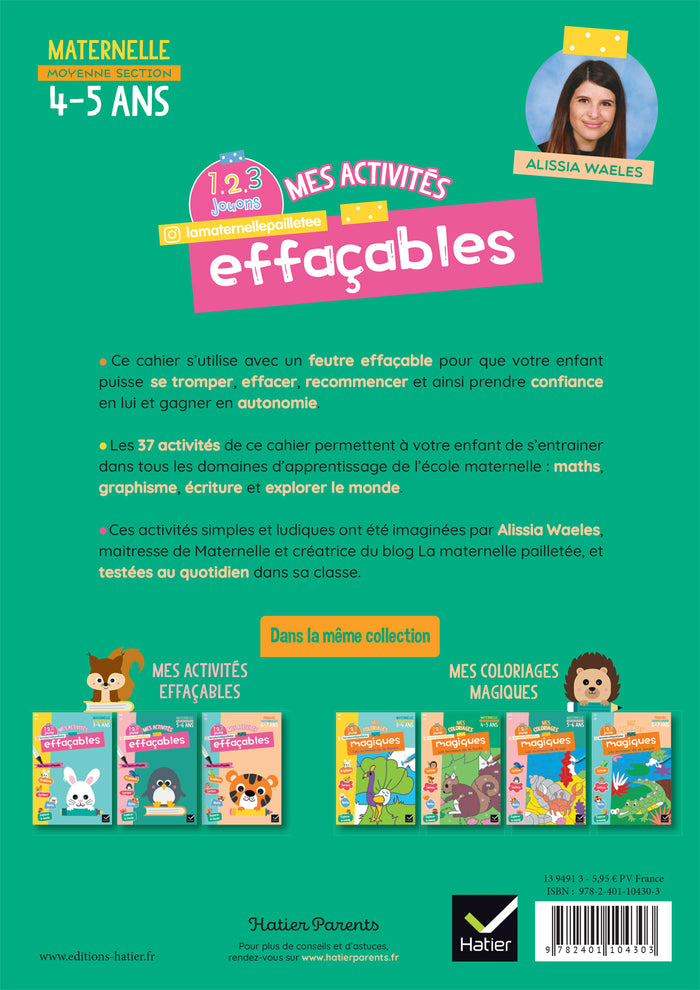 Mes activités effaçables Moyenne Section