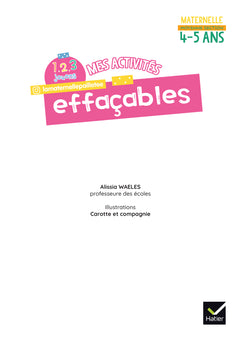 Mes activités effaçables Moyenne Section