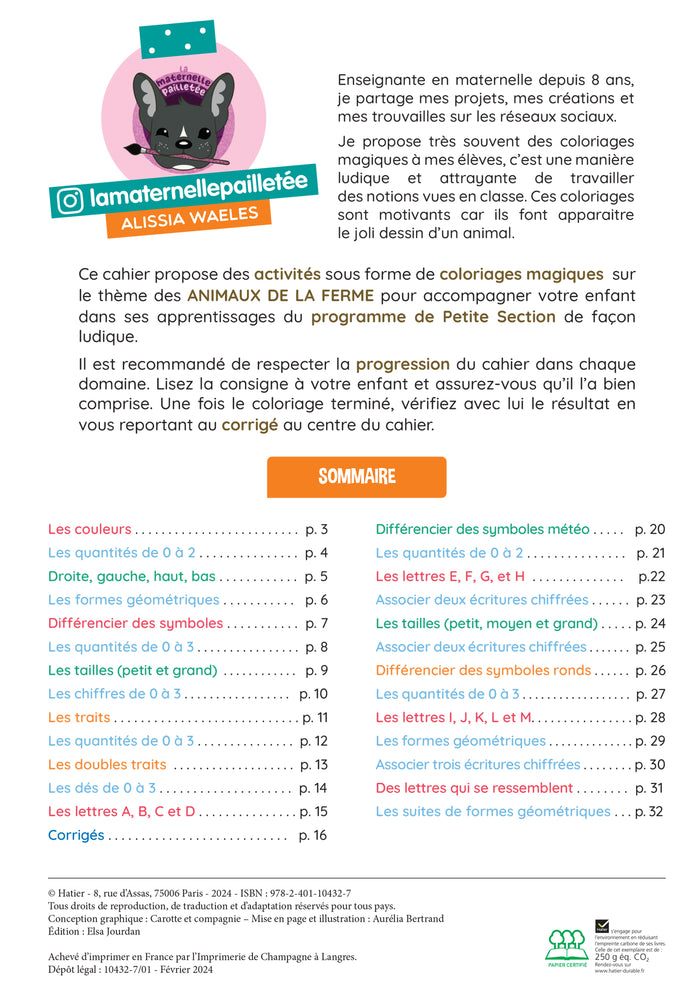 Mes coloriages magiques PS