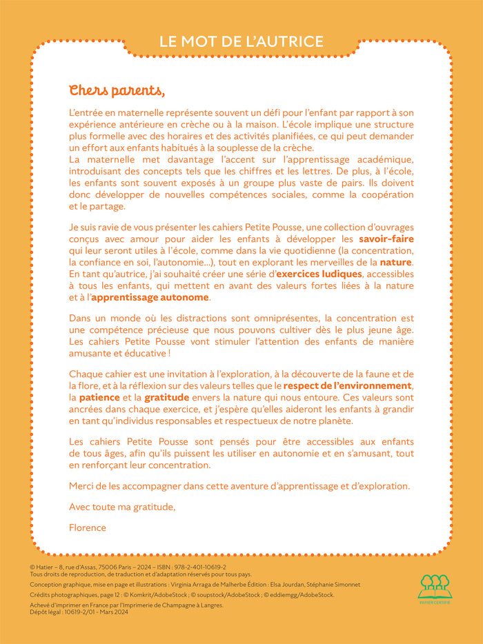 50 activités de maternelle pour cultiver sa concentration