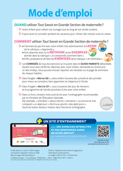 Tout Savoir Grande Section - Tout-en-un