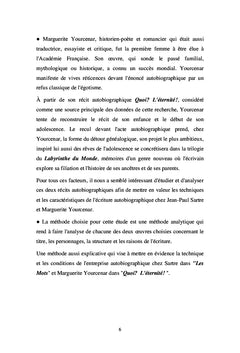 Les techniques autobiographiques dans Les Mots et Quoi? L'éternité!