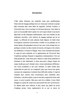 Vers une Démarche Innovatrice du Langage Poétique