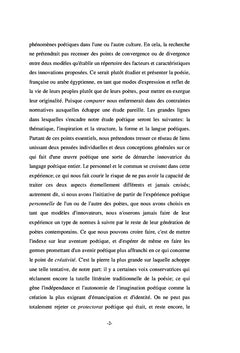 Vers une Démarche Innovatrice du Langage Poétique