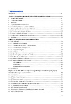 Hydrogéologie des différents aquifères du bassin Laâyoune-Dakhla Maroc