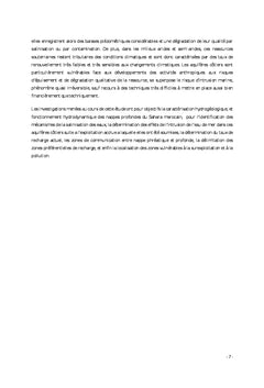 Hydrogéologie des différents aquifères du bassin Laâyoune-Dakhla Maroc