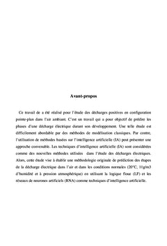 Prédiction des étapes de la décharge électrique dans l'air