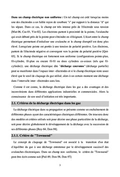 Prédiction des étapes de la décharge électrique dans l'air