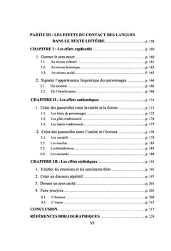 Le Contact Des Langues en Littérature