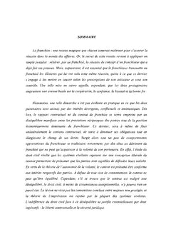 Les obligations du franchiseur en droit civil et droit international