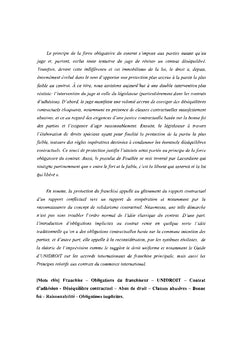Les obligations du franchiseur en droit civil et droit international