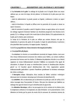 Matériaux Dentaires: Description, Usure et Fatigue