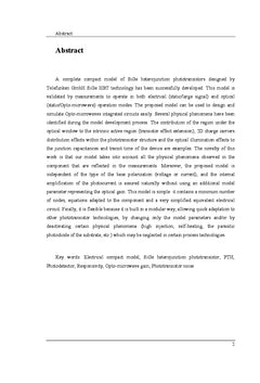 Modélisation électrique large signal de Phototransistor SiGe