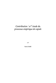 Contribution à l'étude du processus empirique de copules