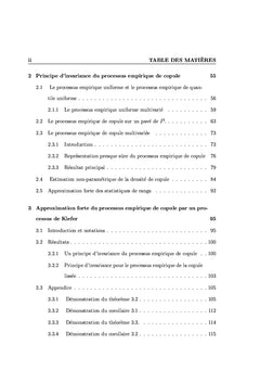 Contribution à l'étude du processus empirique de copules