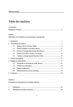 Modélisation et Commande d'un Hacheur Série