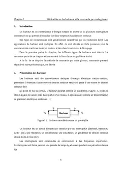 Modélisation et Commande d'un Hacheur Série
