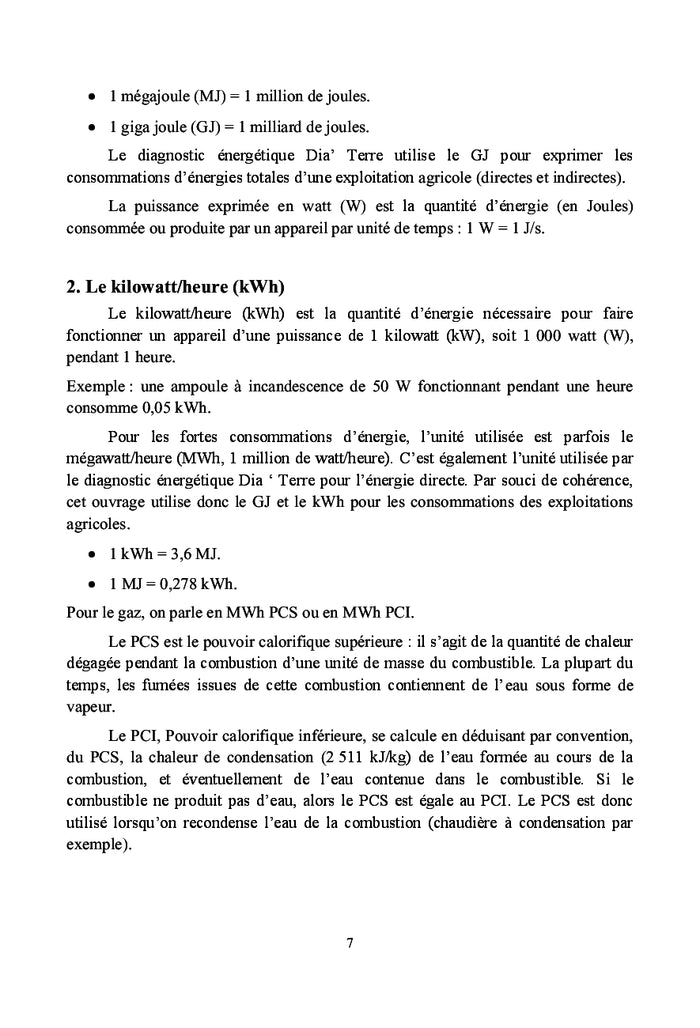 Besoins energetiques dans le Travail du Sol