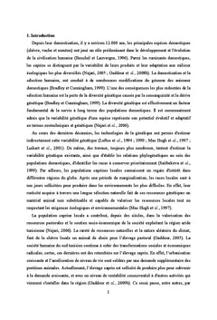 Approches d'amélioration génétique des performances de la chèvre