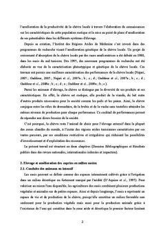Approches d'amélioration génétique des performances de la chèvre