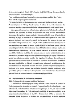 Approches d'amélioration génétique des performances de la chèvre