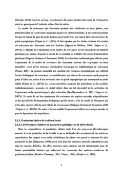 Approches d'amélioration génétique des performances de la chèvre