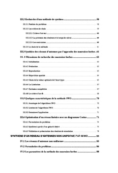 Techniques d'optimisation des réseaux d'antennes intelligentes
