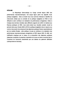 Politique budgétaire en RDC
