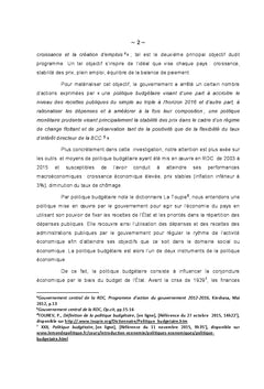 Politique budgétaire en RDC