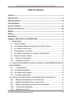 Automatisation du diagnostic des roulements par analyse vibratoire