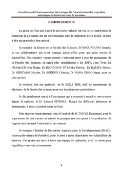 Evaluation des Proprietes Mecaniques du Haricot au Cours de la Cuisson