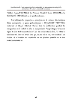 Evaluation des Proprietes Mecaniques du Haricot au Cours de la Cuisson