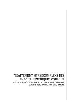 Application à l'évaluation de la couleur et de la texture au cours de la maturation de la banane