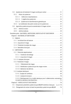 Application à l'évaluation de la couleur et de la texture au cours de la maturation de la banane