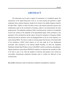 Étude de modulation et démodulation d'un son par onde ulrasonore