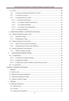 Etude des oeufs de cailles par traitement d'images numeriques couleur