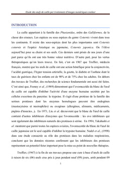 Etude des oeufs de cailles par traitement d'images numeriques couleur