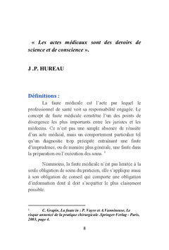 La responsabilité médicale: la preuve