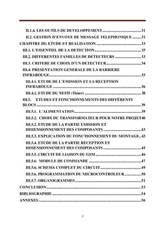 Etude et realisation d'une alarme GSM pour securite