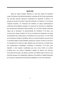 Etude et realisation d'une alarme GSM pour securite