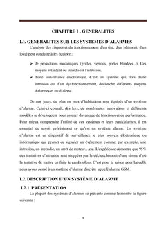 Etude et realisation d'une alarme GSM pour securite