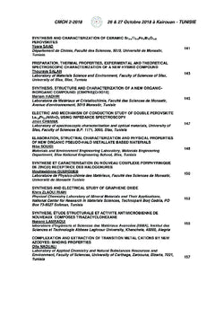 Le Deuxième Colloque Maghrébin sur la Chimie Hétérocyclique