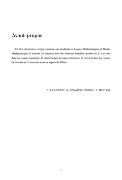 Exercices corrigés en topologie
