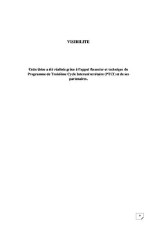 Essais sur l'aide exterieure dans les pays de l'UeMOA