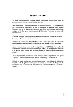 Essais sur l'aide exterieure dans les pays de l'UeMOA