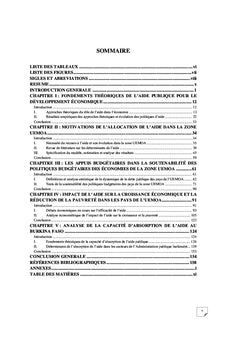 Essais sur l'aide exterieure dans les pays de l'UeMOA