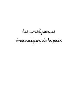 Les conséquences économiques de la paix
