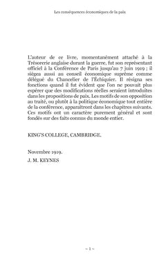Les conséquences économiques de la paix