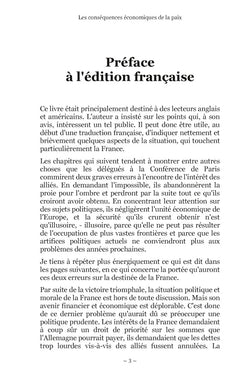 Les conséquences économiques de la paix