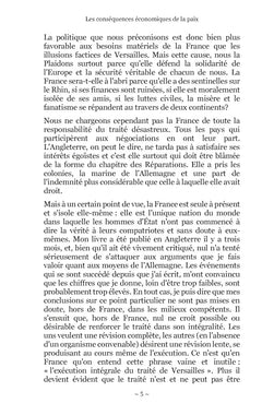 Les conséquences économiques de la paix